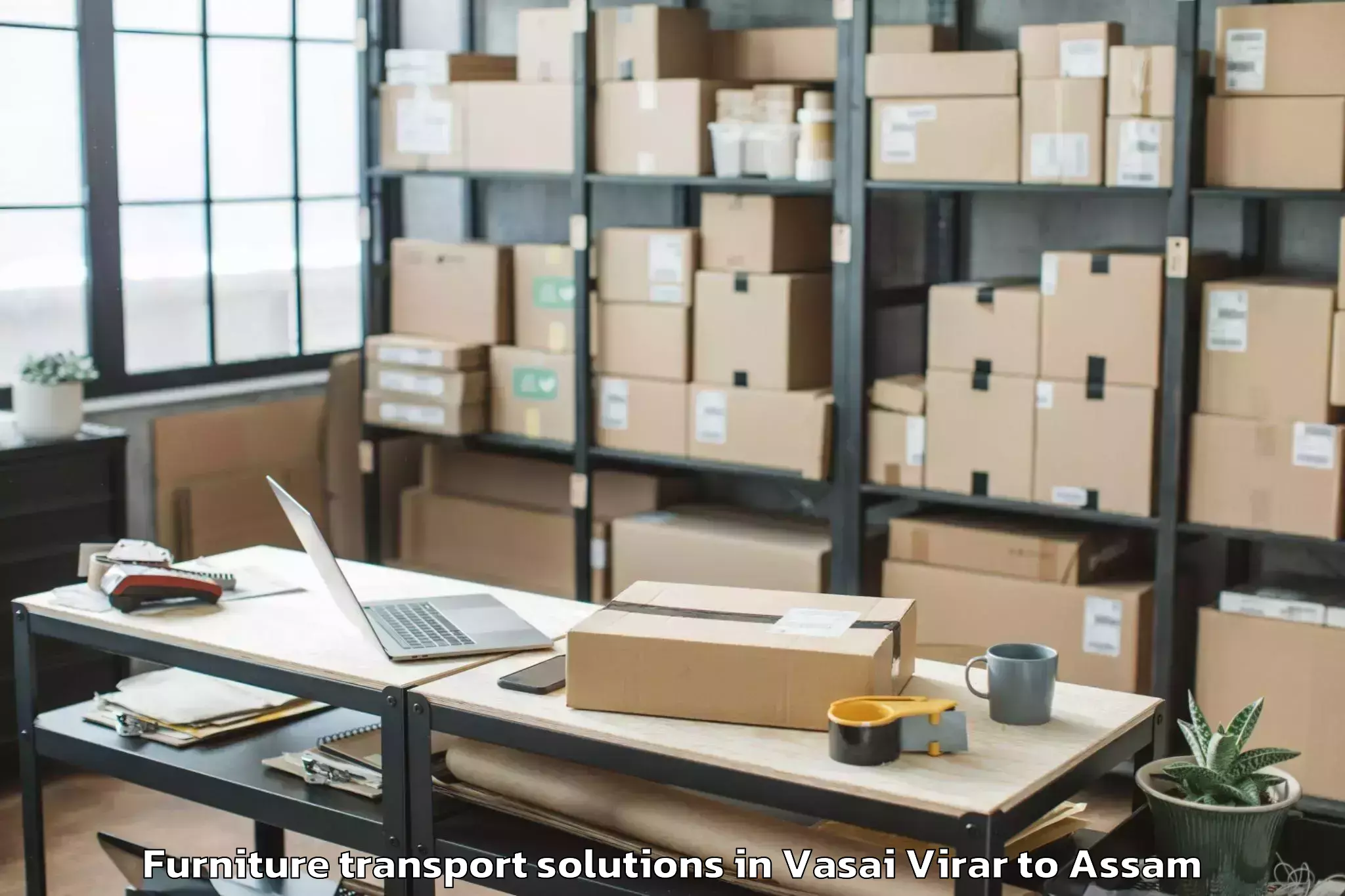 Professional Vasai Virar to Dispur Furniture Transport Solutions